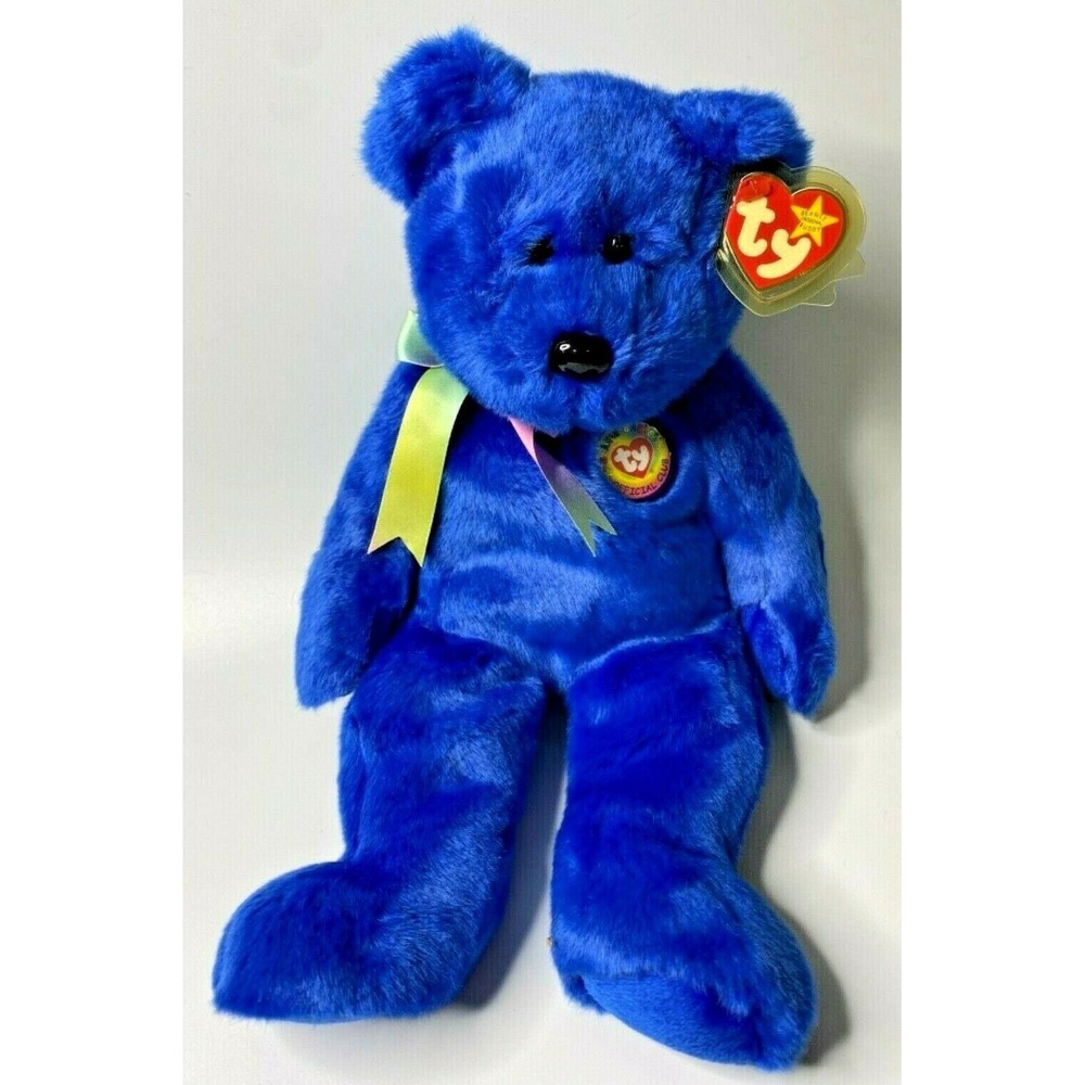 1999 Ty Beanie Buddy Clubby Retired 14in Club Exclusive Blue Bear BB2